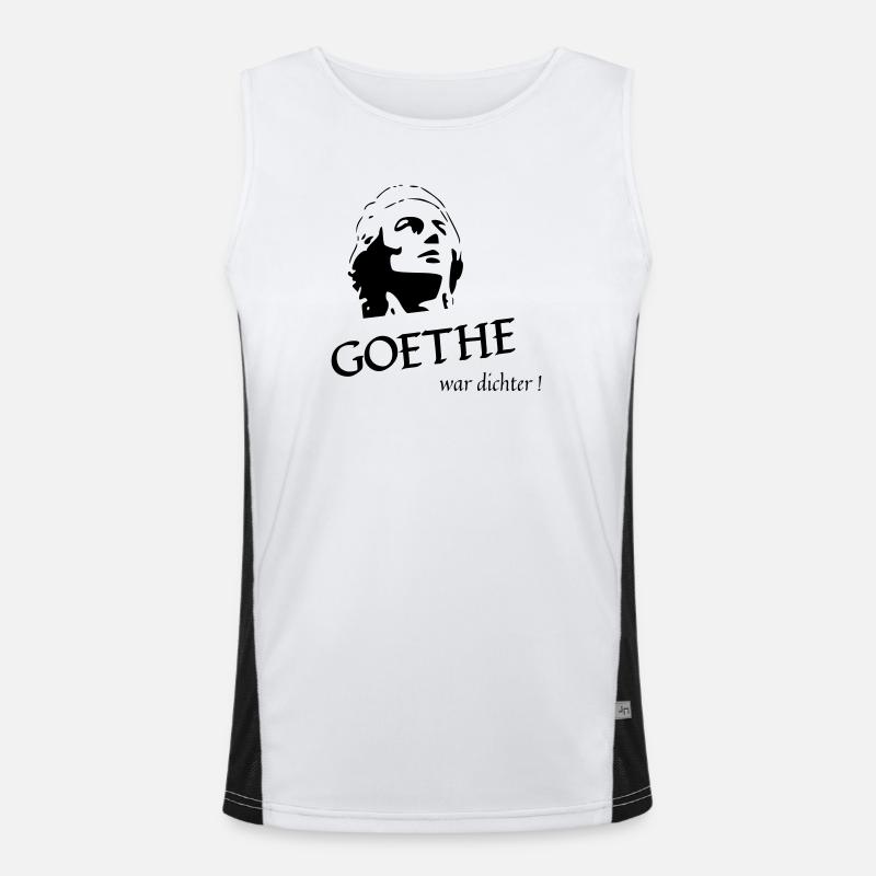 GOETHE WAR DICHTER Funktionelles Kontrast-Tank Top für Männer 
