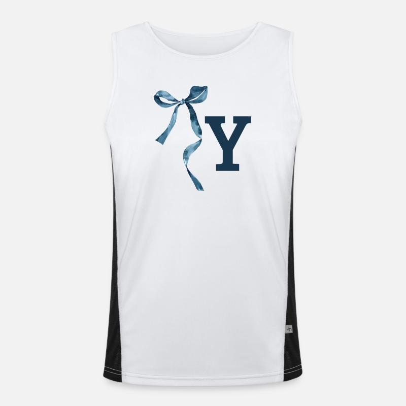 Monogramm und Geschenkidee Funktionelles Kontrast-Tank Top für Männer 