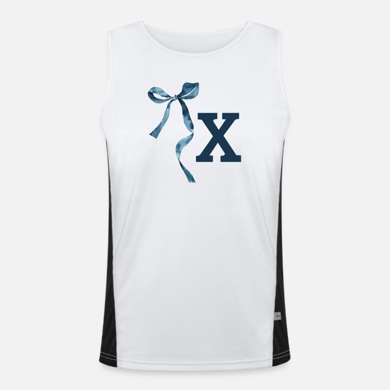 Monogramm x Geschenkidee Funktionelles Kontrast-Tank Top für Männer 