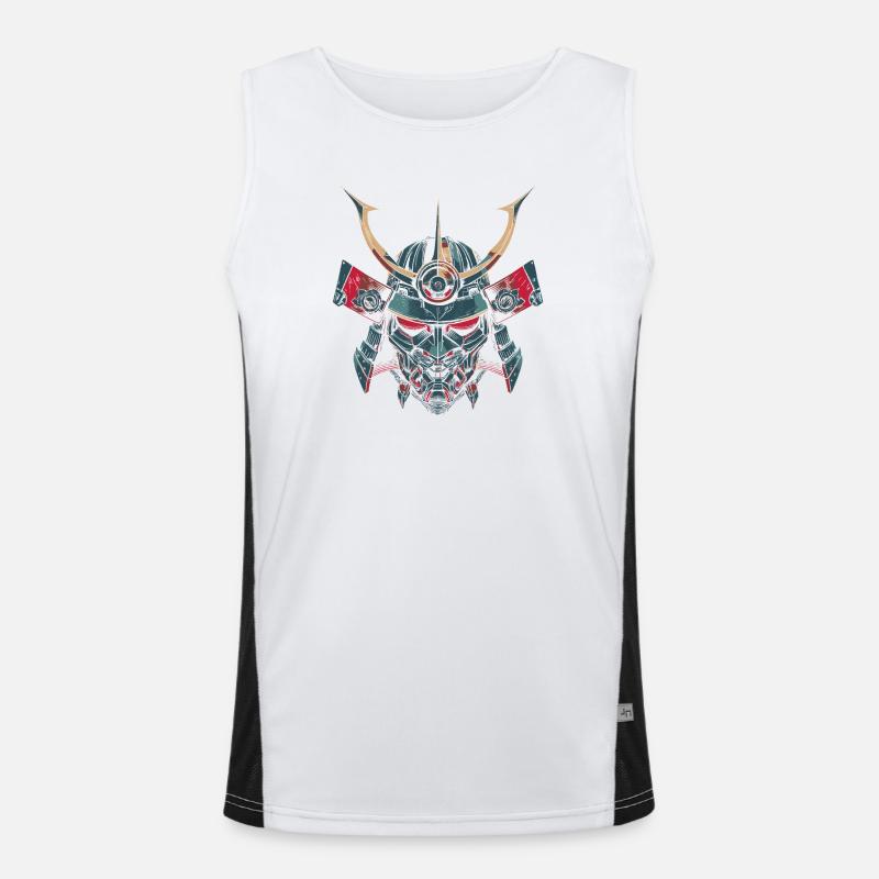Mech-Samurai Funktionelles Kontrast-Tank Top für Männer 