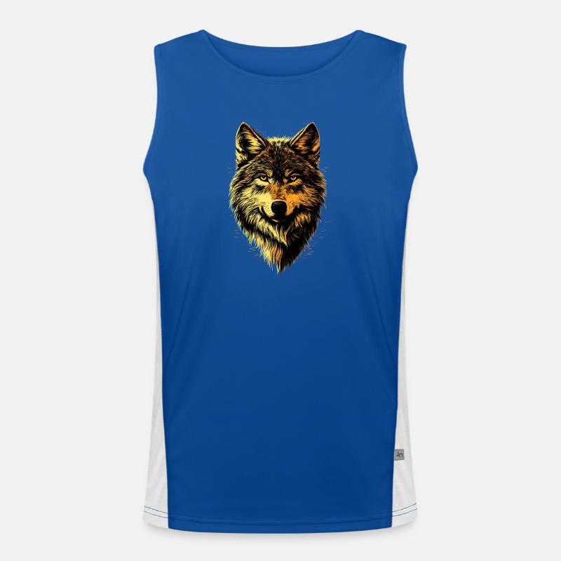 Wolf Love Wolves Wolf Pack Wolfhound Wild Wolf Débardeur respirant contrasté Homme 