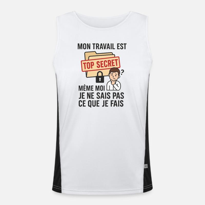 humorous work Men's Functional Contrast Tank Top 