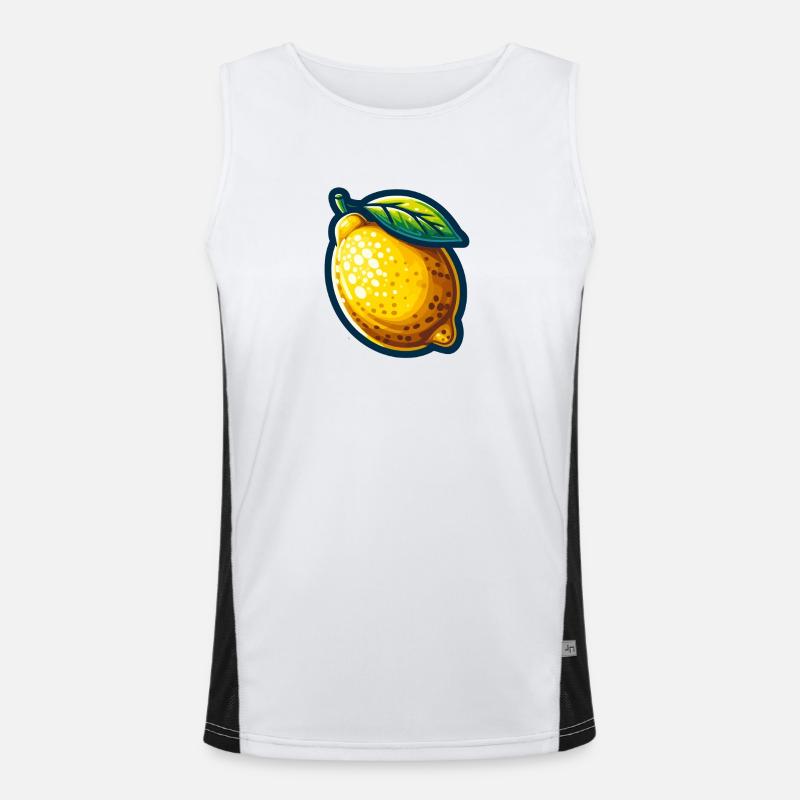 Vibrant Lemon Men's Functional Contrast Tank Top 