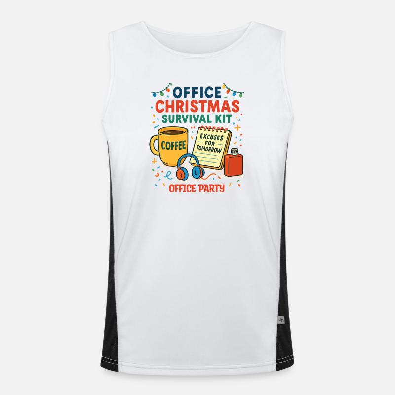 Office Christmas Party Survival Kit Men's Functional Contrast Tank Top 