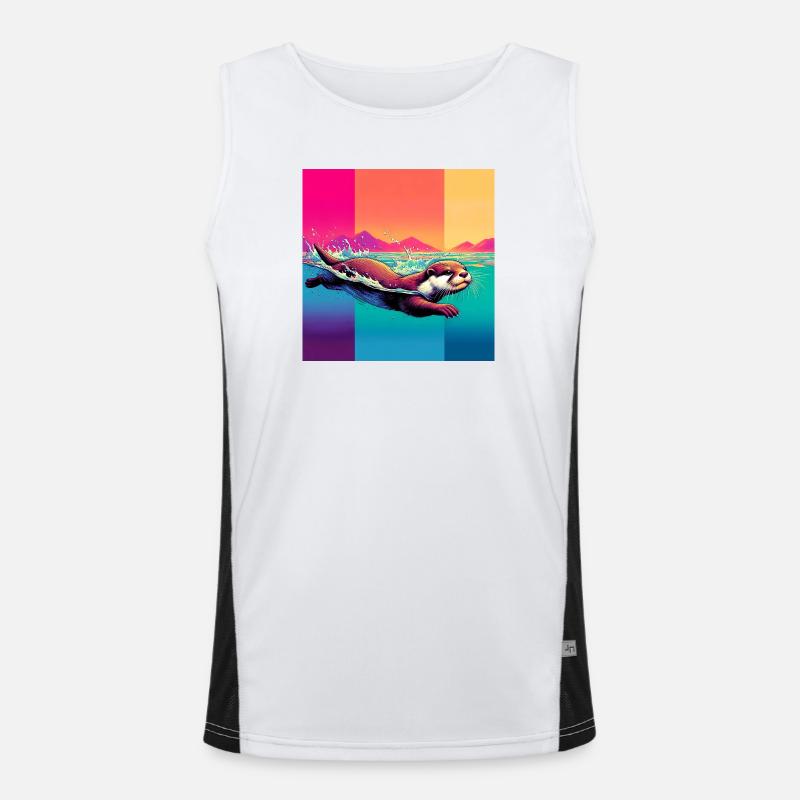 Otter Funktionelles Kontrast-Tank Top für Männer 