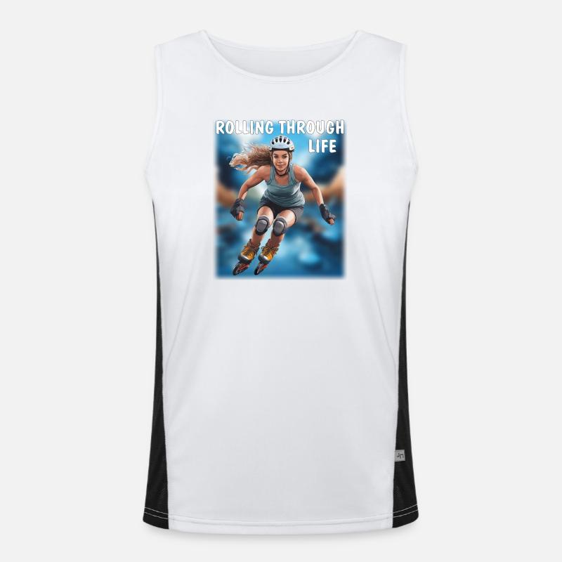 FRAU Rollschuhe ROLLING THROUGH LIFE Funktionelles Kontrast-Tank Top für Männer 