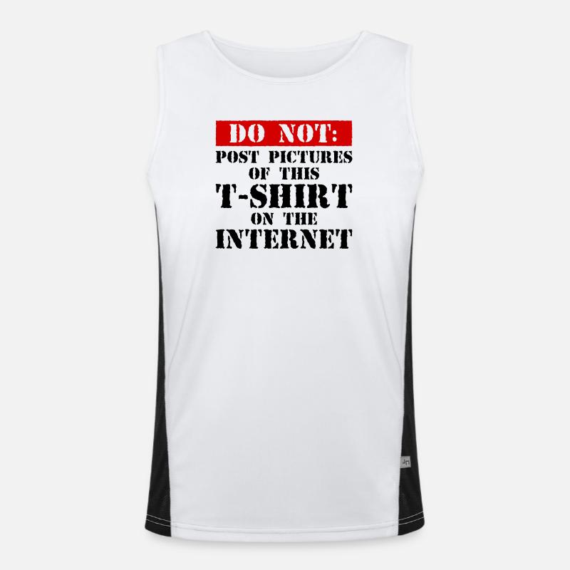 Do Not Internet – Nerd, Social Media & Geek Fun Funktionelles Kontrast-Tank Top für Männer 