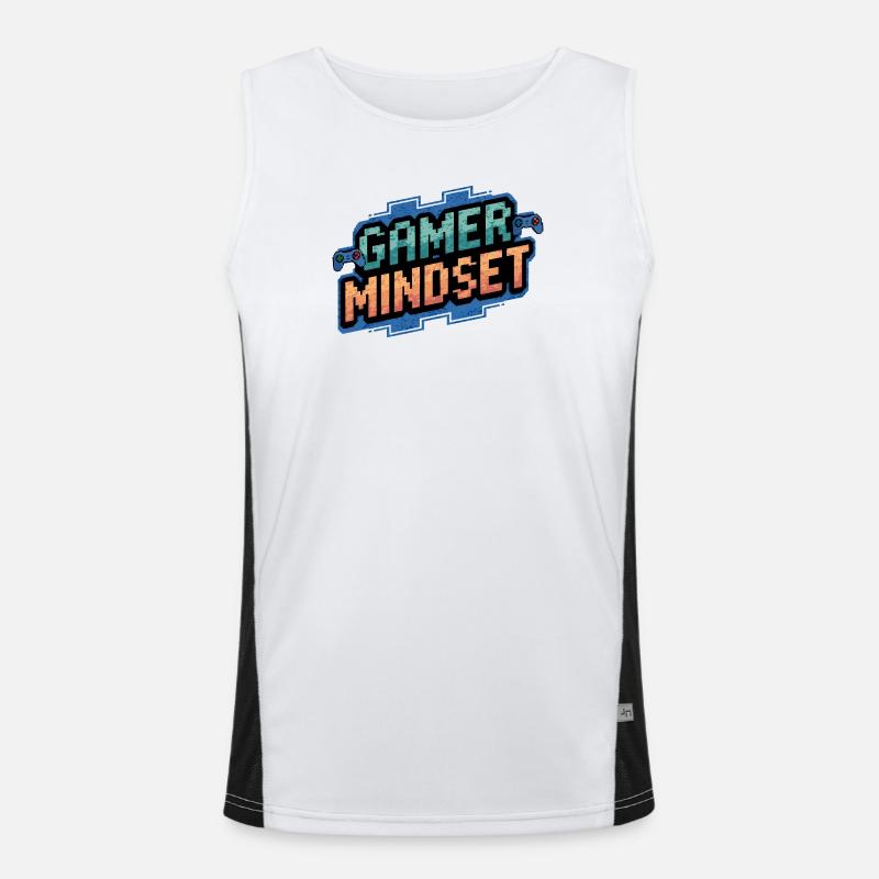 Conception pixelisée du minset gamer Débardeur respirant contrasté Homme 