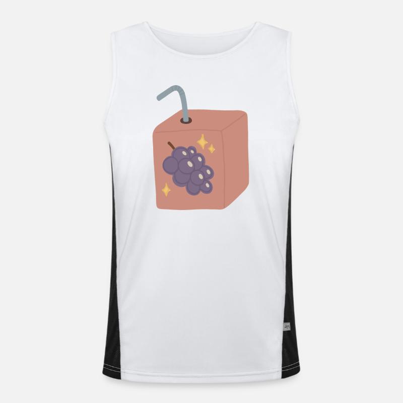Grape Juice Box Design Men's Functional Contrast Tank Top 