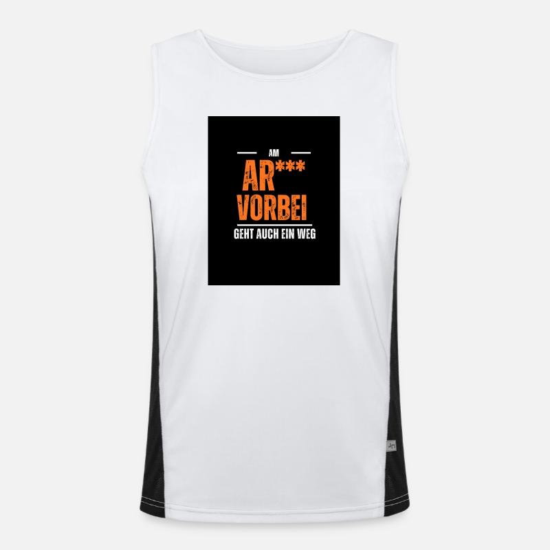 Past the ass Men's Functional Contrast Tank Top 