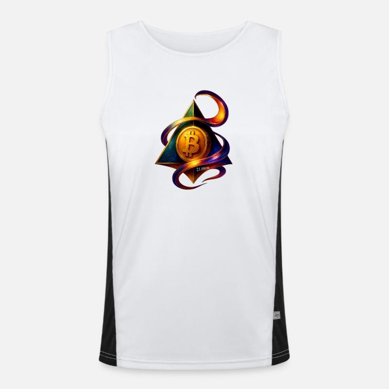 Conception créative Bitcoin et Blockchain Débardeur respirant contrasté Homme 