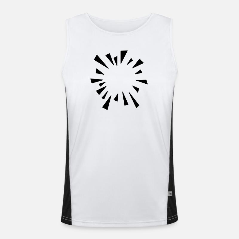 Comic Effect Burst Balloon - Men's Functional Contrast Tank Top  - white/black