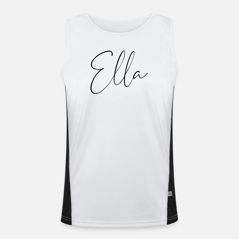 Ella / Handwriting Personalized Design Men's Functional Contrast Tank Top 