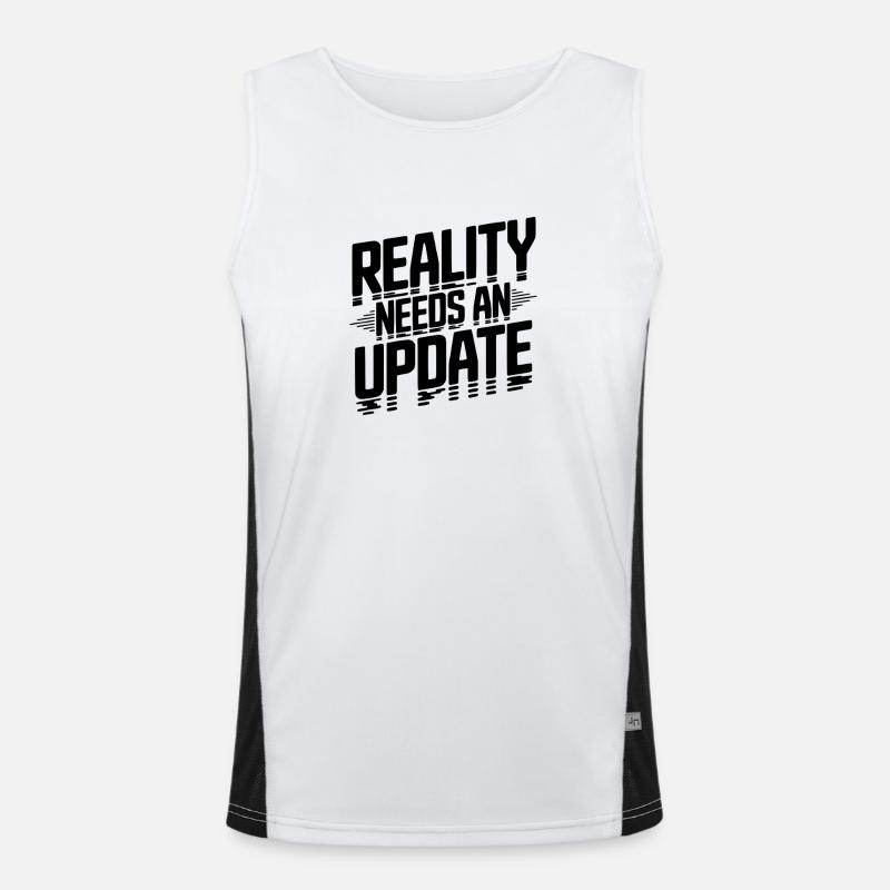 Reality Needs an Update Men's Functional Contrast Tank Top 
