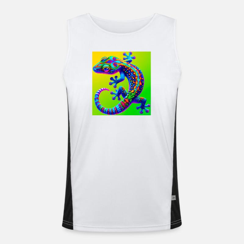 Gecko Funktionelles Kontrast-Tank Top für Männer 