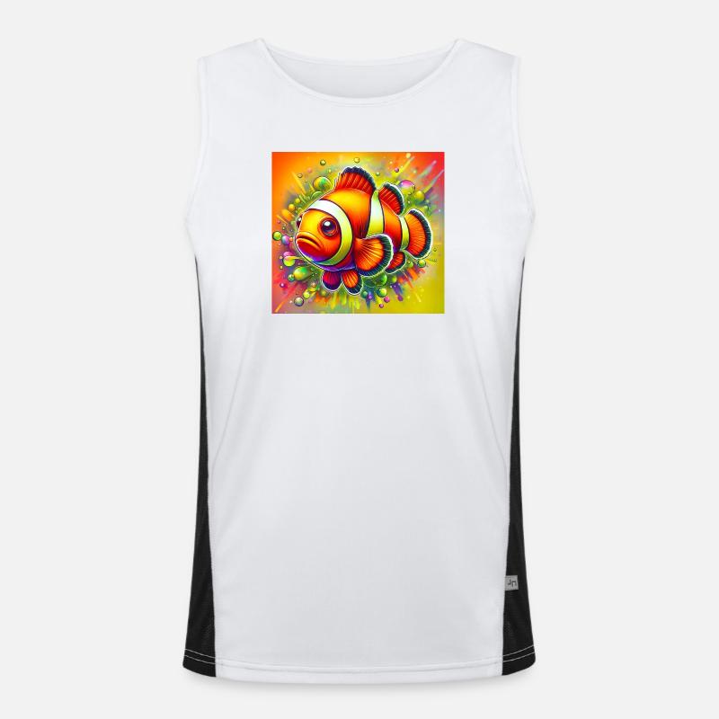 Clownfisch Funktionelles Kontrast-Tank Top für Männer 