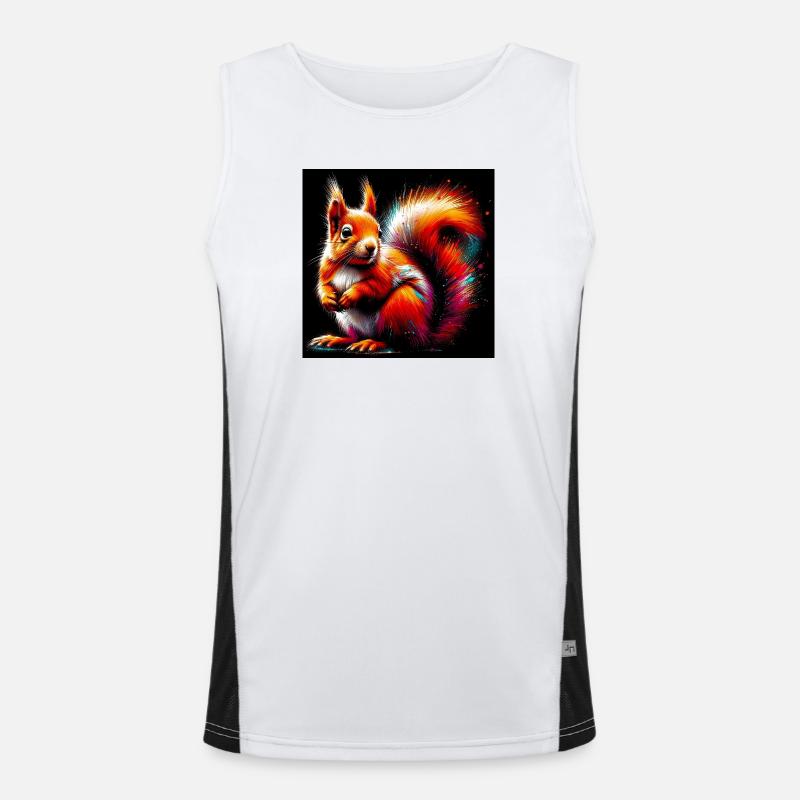Eichhörnchen Funktionelles Kontrast-Tank Top für Männer 