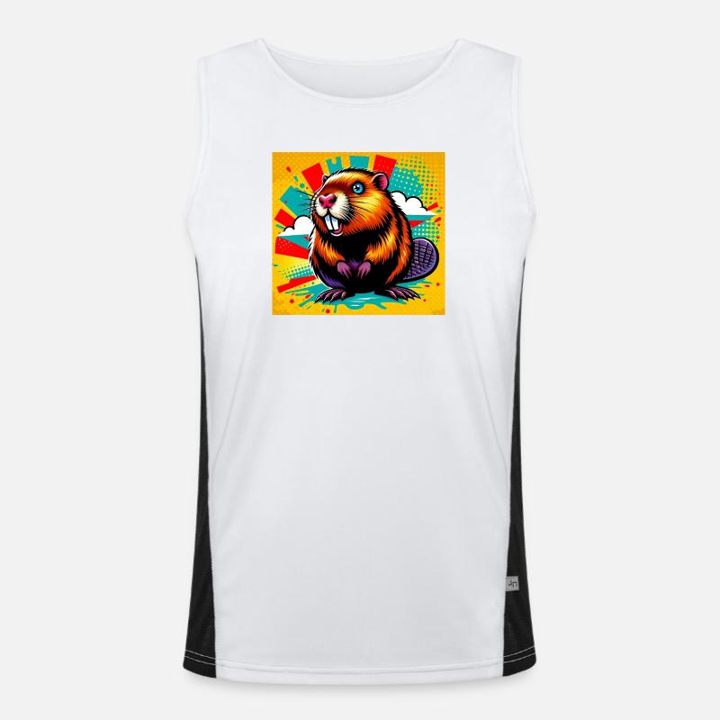 Bieber Funktionelles Kontrast-Tank Top für Männer 