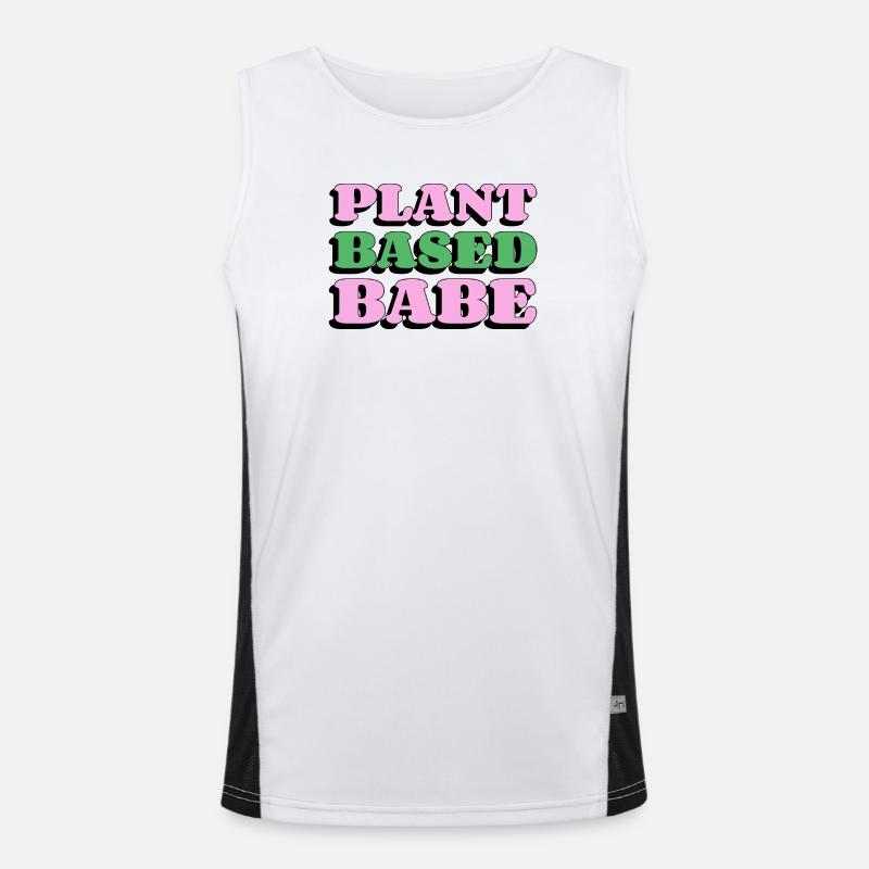 Plant Based Babe Funktionelles Kontrast-Tank Top für Männer 