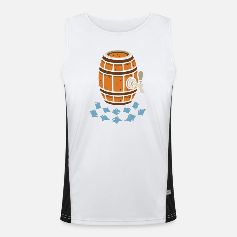 Munich Beer Barrel Cartoon Men's Functional Contrast Tank Top 