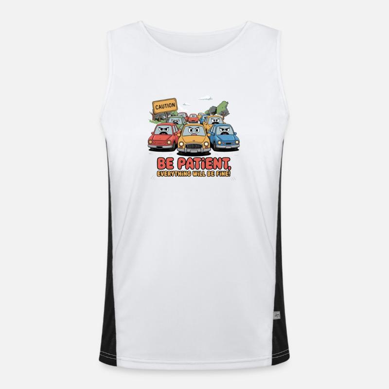 Patience on the Road Men's Functional Contrast Tank Top 