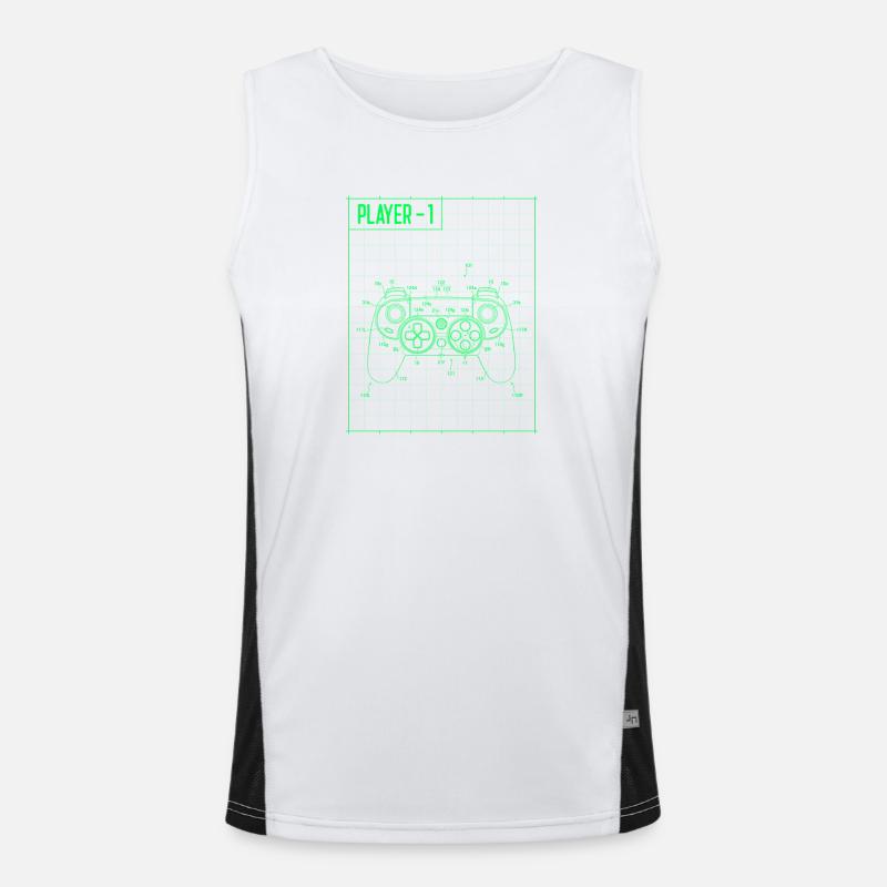 Player1 Blueprint Controller Neon Funktionelles Kontrast-Tank Top für Männer 