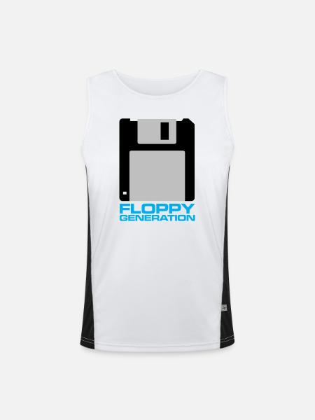 Floppy Generation 3.5 - Men's Functional Contrast Tank Top - white/black