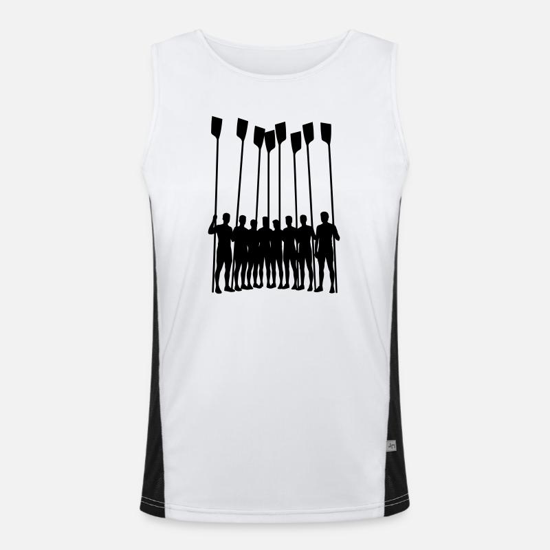 Équipe d’aviron Silhouette – Huit avec sangles | Ramer Débardeur respirant contrasté Homme 