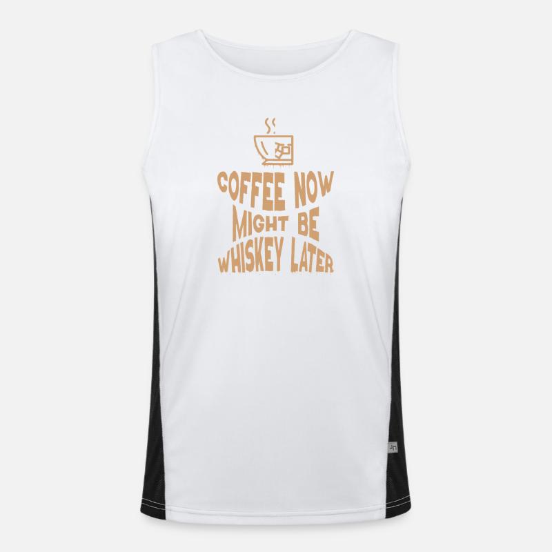 Whiskey Saying Whiskey Drinker Whiskey Lovers - Men's Functional Contrast Tank Top - white/black