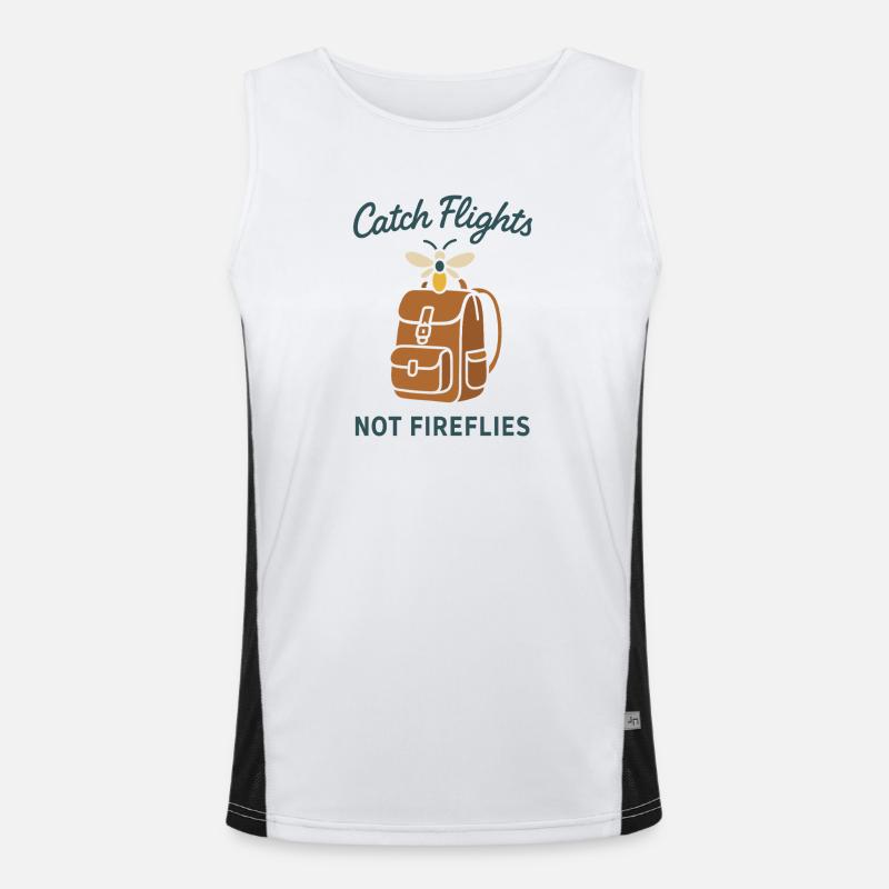 Firefly Summer Night Glow Bug Nostalgic Men's Functional Contrast Tank Top 