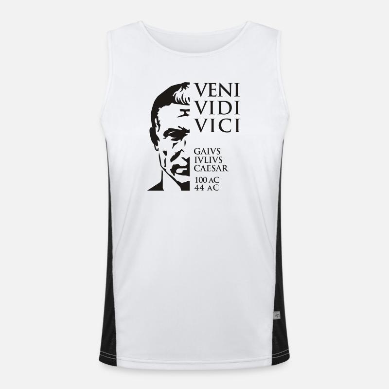 Veni Vidi Vici Caesar Zitat Kaiser Funktionelles Kontrast-Tank Top für Männer 