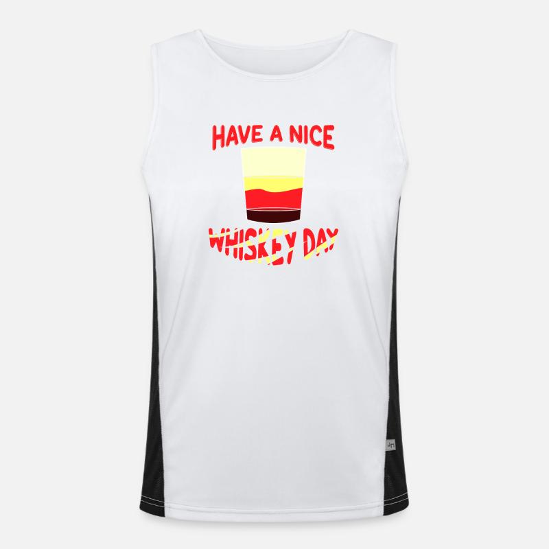 Whiskey Spruch Whiskeytrinker Whiskeyliebhaber Funktionelles Kontrast-Tank Top für Männer 