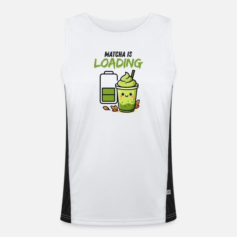Loading Screen Green Smoothie Matcha Viral Men's Functional Contrast Tank Top 