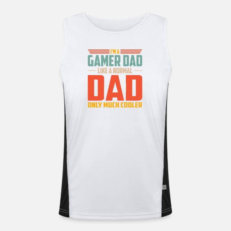Gamer Dad Beaucoup plus cool Débardeur respirant contrasté Homme 