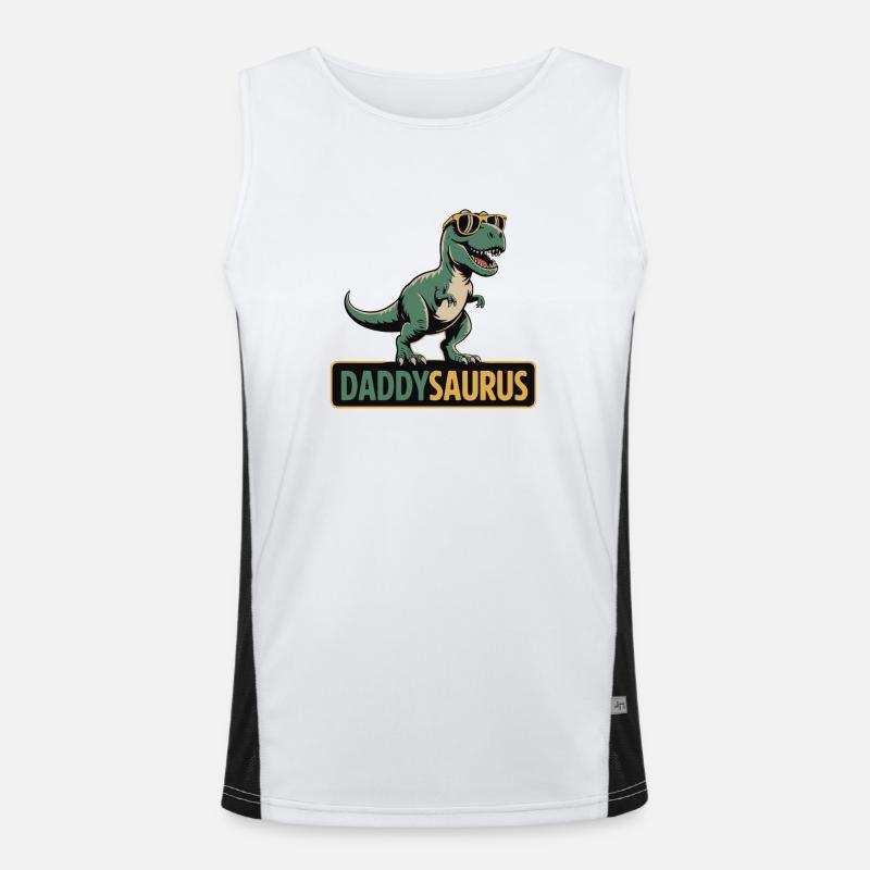DaddySaurus Dino Tee Débardeur respirant contrasté Homme 