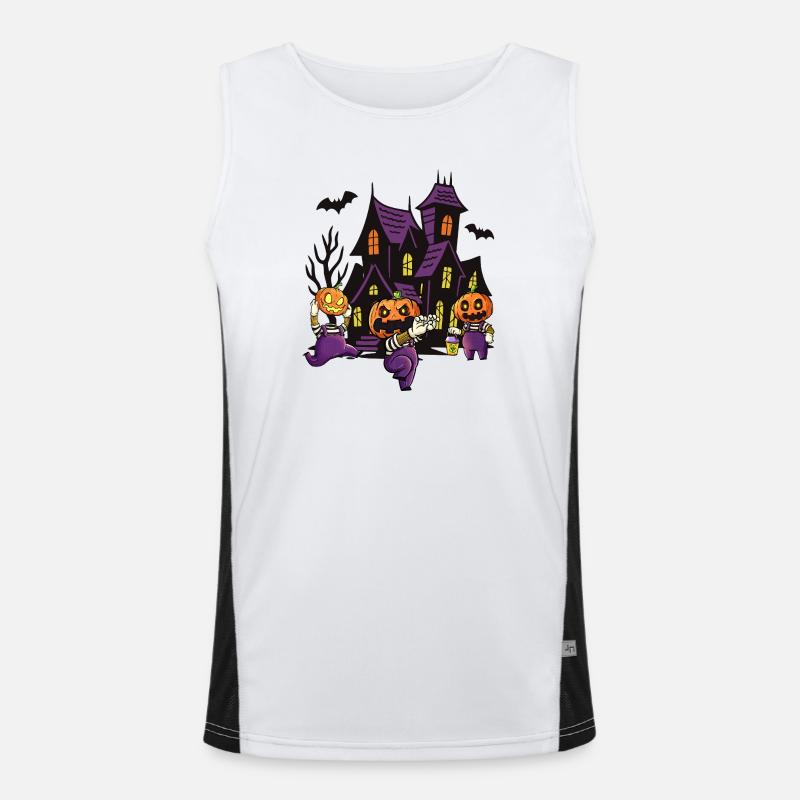 SCARY_NIGHT Funktionelles Kontrast-Tank Top für Männer 