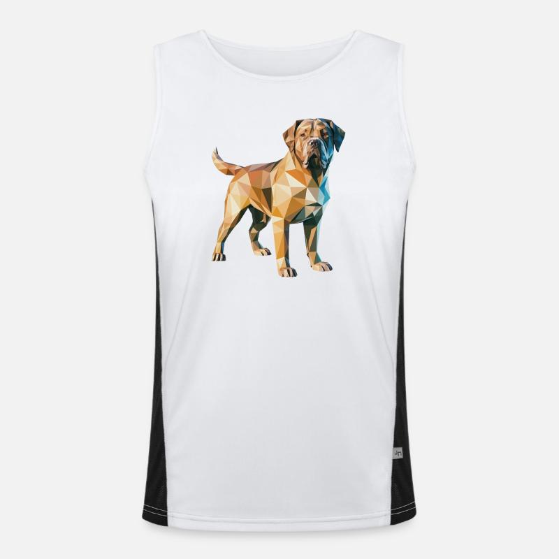 Chien marron - Cool Low Poly Logo Débardeur respirant contrasté Homme 