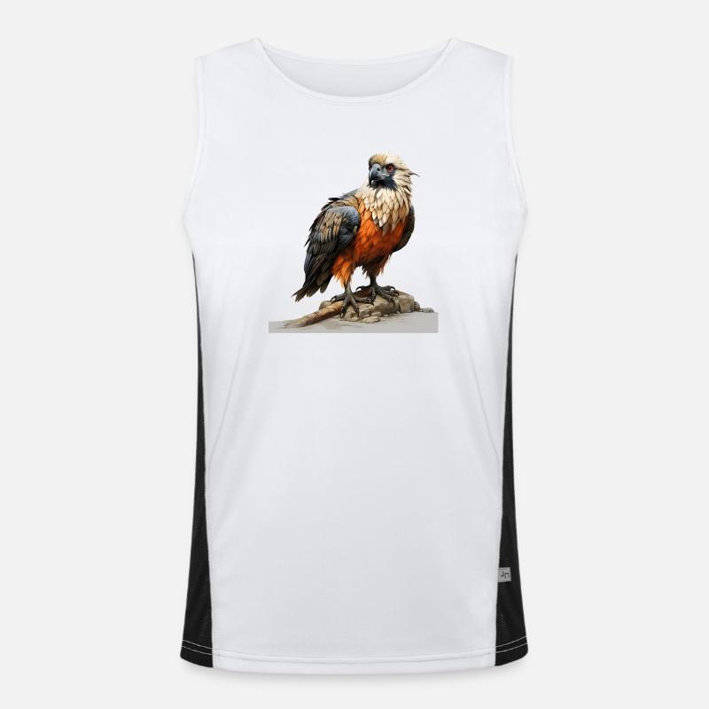 Colorful eagle sitting Men's Functional Contrast Tank Top 