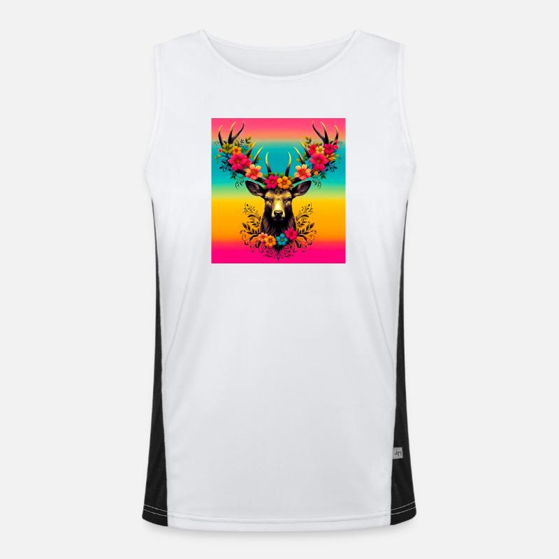 Hirsch Funktionelles Kontrast-Tank Top für Männer 