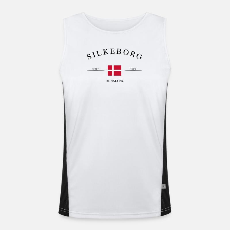 Silkeborg, Danemark – Souvenir et cadeau de Noël Débardeur respirant contrasté Homme 