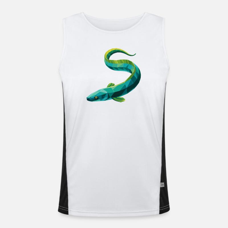 Aal - Cooles Low Poly Logo Funktionelles Kontrast-Tank Top für Männer 