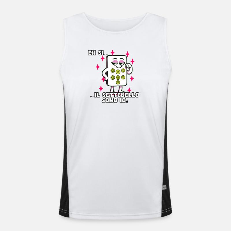 Ich bin der Settebello Funktionelles Kontrast-Tank Top für Männer 