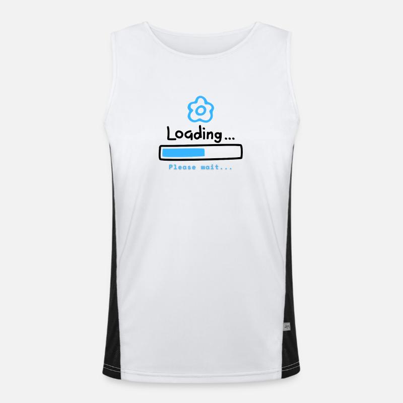 Blue Bloom Loading Icon - Men's Functional Contrast Tank Top  - white/black