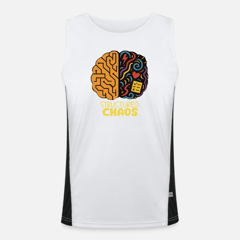 Strukturiertes Chaos - AuDHD Funktionelles Kontrast-Tank Top für Männer 