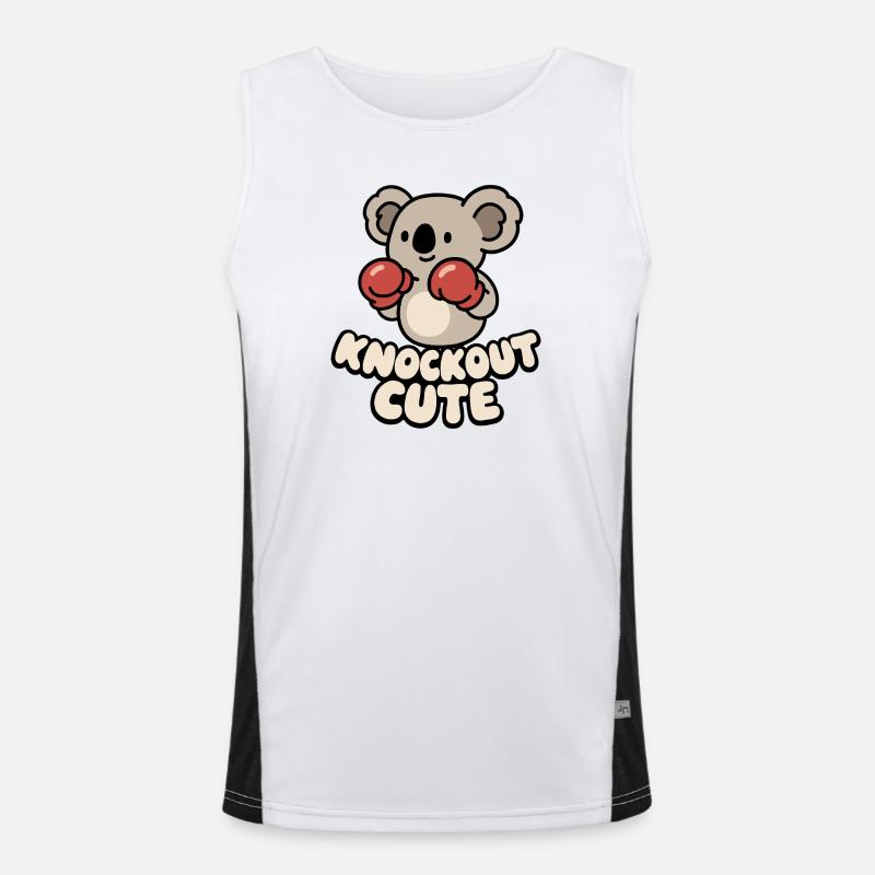 Koala Knockout Cute Funktionelles Kontrast-Tank Top für Männer 