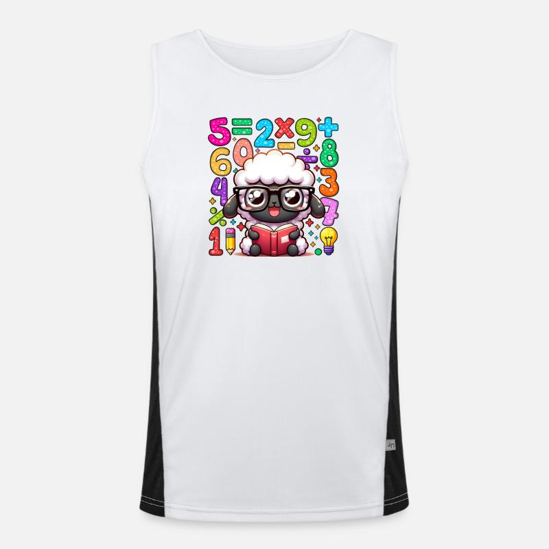 Lunettes de lecture Number Day Math Sheep Débardeur respirant contrasté Homme 
