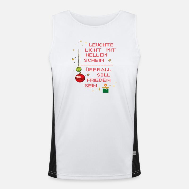 Light and peace at Christmas Men's Functional Contrast Tank Top 