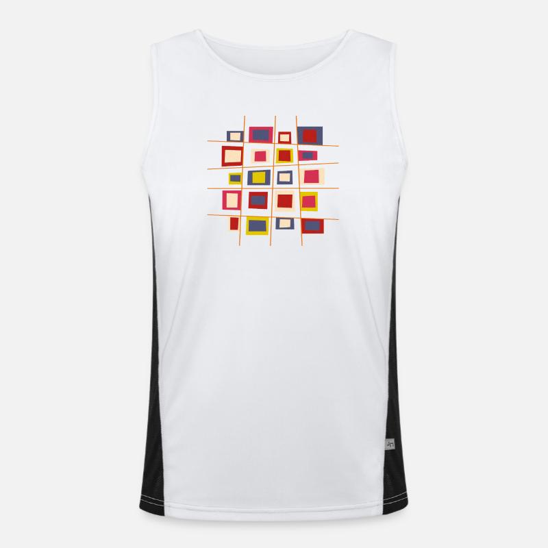 Design patchwork réalisé par Cean Débardeur respirant contrasté Homme 