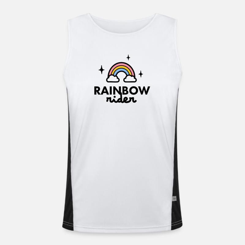 Rainbow Rider logo Men's Functional Contrast Tank Top 