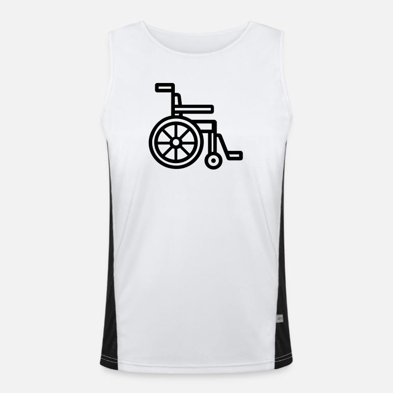 Rollstuhl Funktionelles Kontrast-Tank Top für Männer 